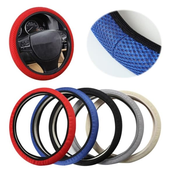 (Sort) Ratdæksel Åndbart Mesh Bilratdæksel Elastisk Ratdæksel Skridsikkert Ikke-fast Indvendig Ring black
