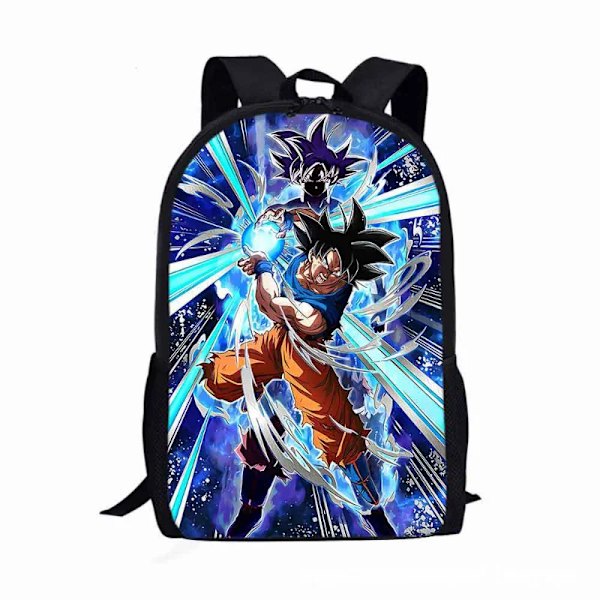 Dragon Ball Ryggsäck Pojkar Flickor Tecknad Goku Figurer Barn Skolväska Stor kapacitet Resväska Anime Vegeta Väska Barn Födelsedagspresent Dragon Ball-8 Size 17inch