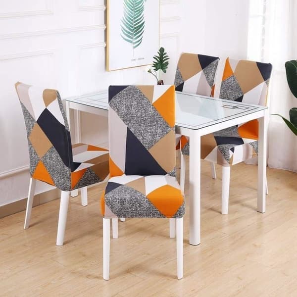 Stoltrekk, 6 stk. Stretch Avtakbart Vaskbart Moderne Spisestuestoltrekk