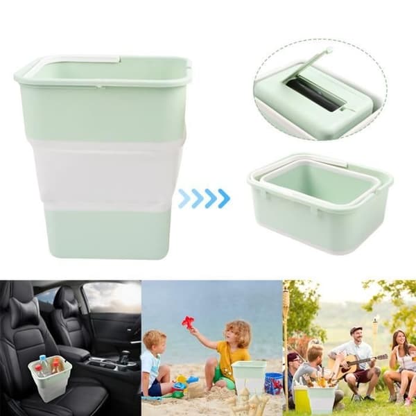 Utomhussoptunna, för bil/kontor/hem/camping - GRÖN