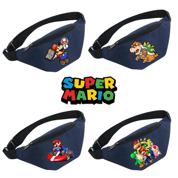 Super Mario Bros Man Bröstväska Telefonficka Cross Body Hals Sida Axel Fanny Pack Mode Tecknad Kvinnor Handväska Ryggsäck Ny Mario Bros 10