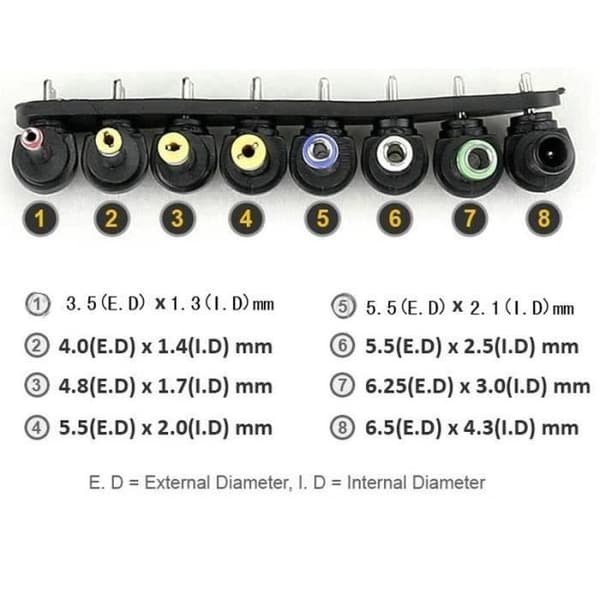 Universal Oplader - GOBRO - 96W - 8 tips - AC 110-240V - Laptop Kompatibel