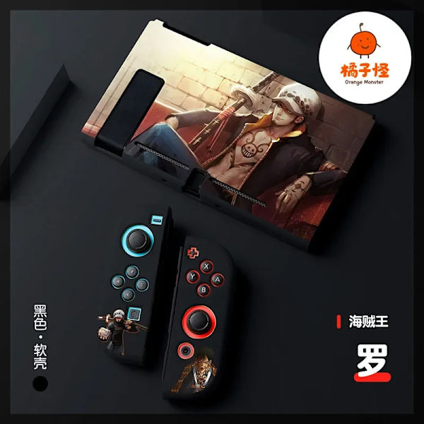 ONE PIECE Luffy Zoro Ace TPU mjukt case Joycon Cover för Nintendo Switch NS OLED-konsol Kristallfodral Tillbehör ONE PIECE 11 For Switch OLED