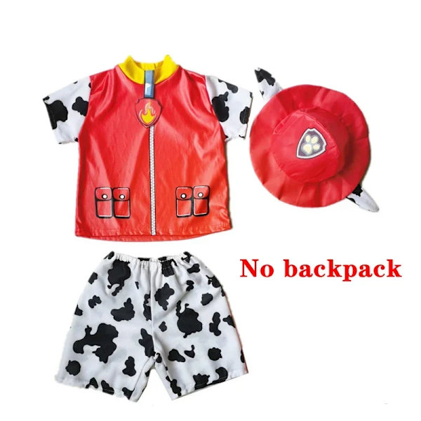 Paw Patrol Kreativ tecknad kostym Barn Cosplay Scenframträdande Outfit Dräkter Halloween Klä upp Pojke Flicka Födelsedagspresent B Short sleeve 2PCS M 115-130cm