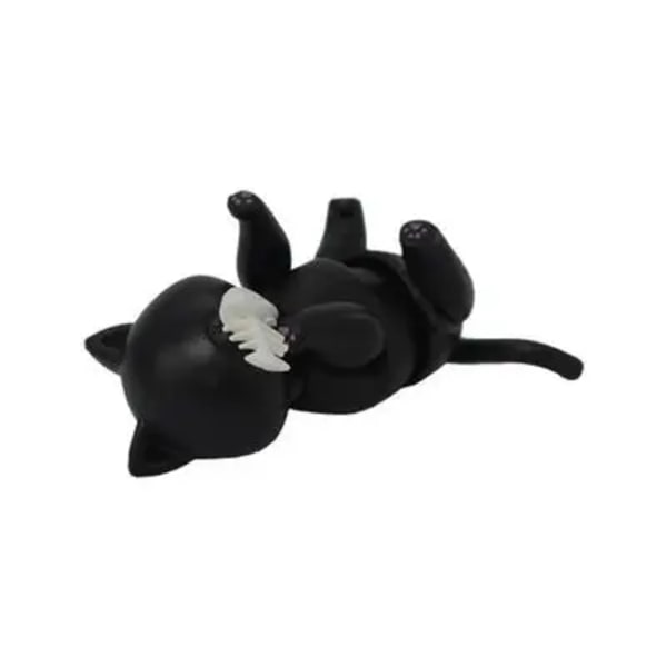 6 cm ny Original docka 7 leder Kattdocka leksak Kan äta fisk katt Lovely Pet shop djur actionfigur små dockleksaker F