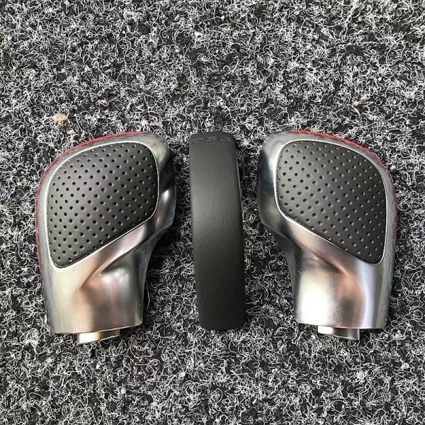 DSG Växelspak Krom Med Läder Växellåda Cover För VW Golf 6 7 R Passat B7 B8 CC R20 För Jetta MK6 GLI TIGUAN-Matt Röd Set Matte Red Set