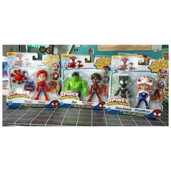 [I lager] Marvel Legends Spiderman Spidey och hans fantastiska vänner Actionfigur Dockfigurer Modell för barn Barn Presenter Leksaker APRICOT In Stock