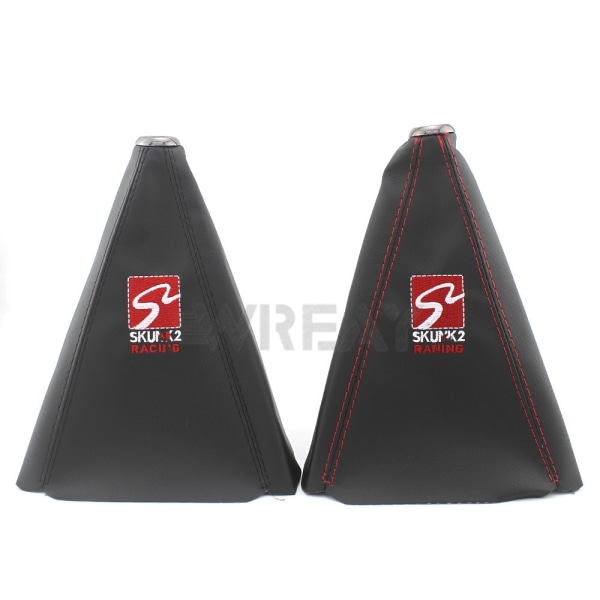 Stil PU-läder växlingskragar Biltyg växelspaksknapp Spak Stick krage damask Cover för Honda-Sk2-Black line Sk2-Black line