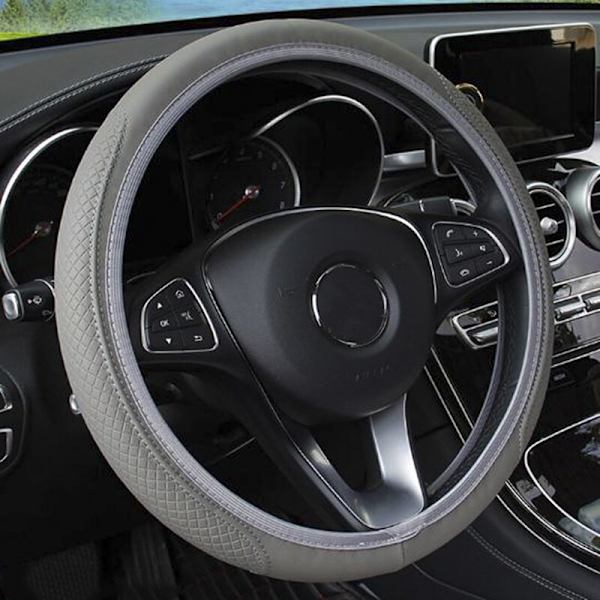 (20201129-GY)Bil Auto Universal Cover Handske Mikrofiber Andas Anti-Slip Cover 15''/38cm Case 20201129-GY