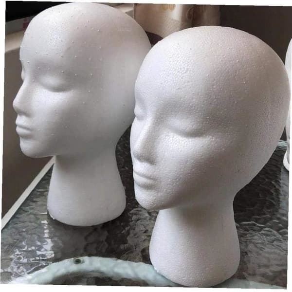 Polystyrenhode, Styrofoam-hode, Skumhode, Stylinghode, Mannekeng, Mannequinhode, Parykkhode