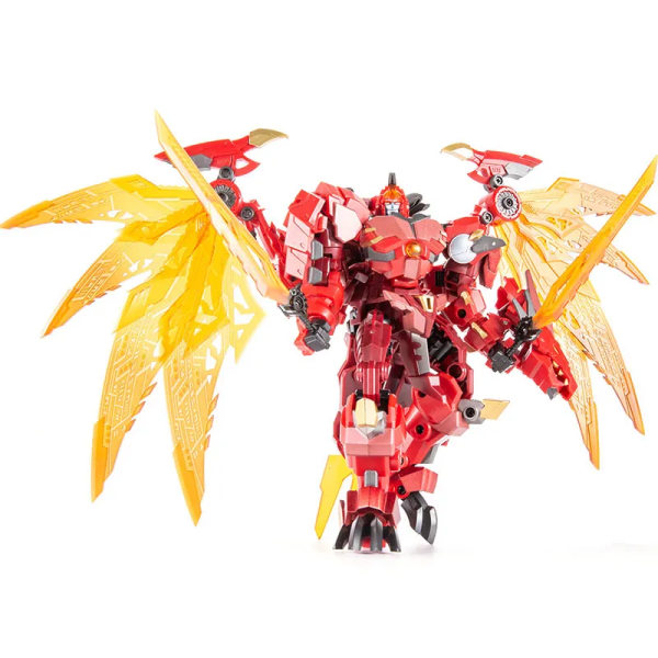 Ny Jinbao Transformation Flame Dragon 8871 KO Red Dragon Deformation Figurleksaker Modell PE DF07 DF-07 Red without box