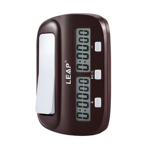 Profesjonell kompakt digitalt sjakkur med elektronisk timer og LED-display