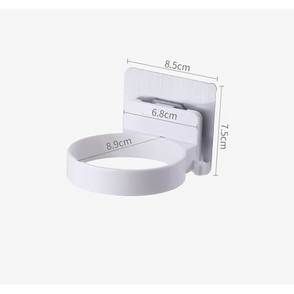 (Grå) Hårfønerholder - Uspesifisert - 3 stk. - Grå - ABS-plast - Diameter 8,9 cm Gray