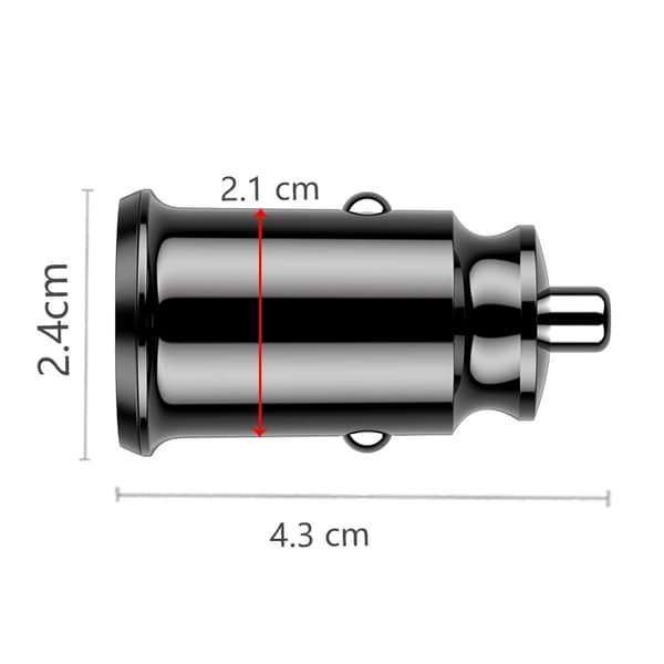 Mindste Mini USB Biloplader Adapter 4.8A Bil Cigarettænder Stik Oplader Dobbelt USB Biloplader Til IPhone Xiaomi Samsung