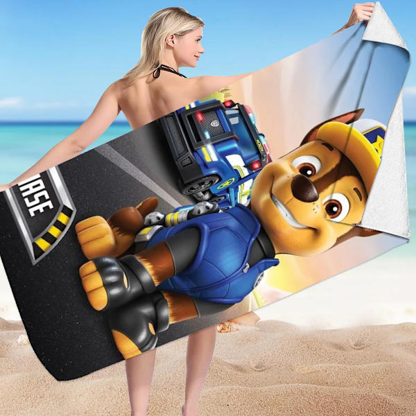Anime Paw Patrol Strandhandduk Tecknad Chase Sommarhanddukar Badrum Badhandduk Simma Julhanddukar Resor Strandhandduk Snabbtork STJ-24-11 70x150 Fine fibres