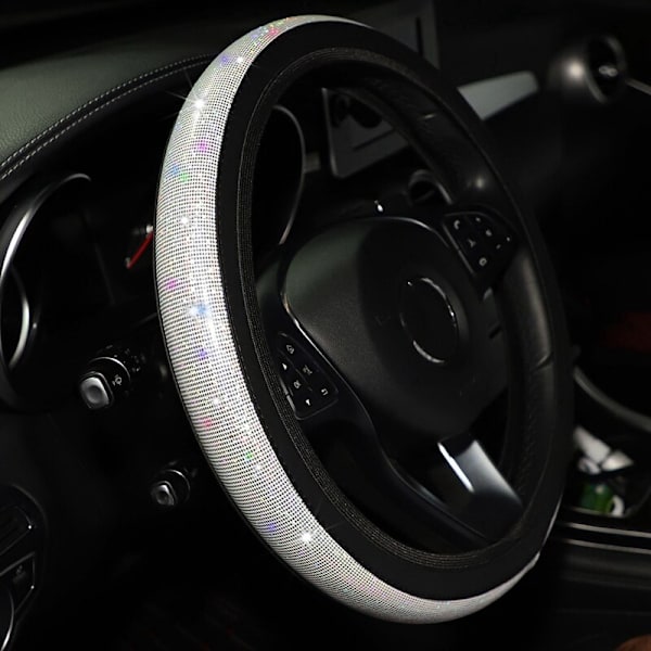 (WT)37/38mm Universal Cover PU Läder Strass Diamantimitation Case Auto Interiör Inredning Bil Styling WT