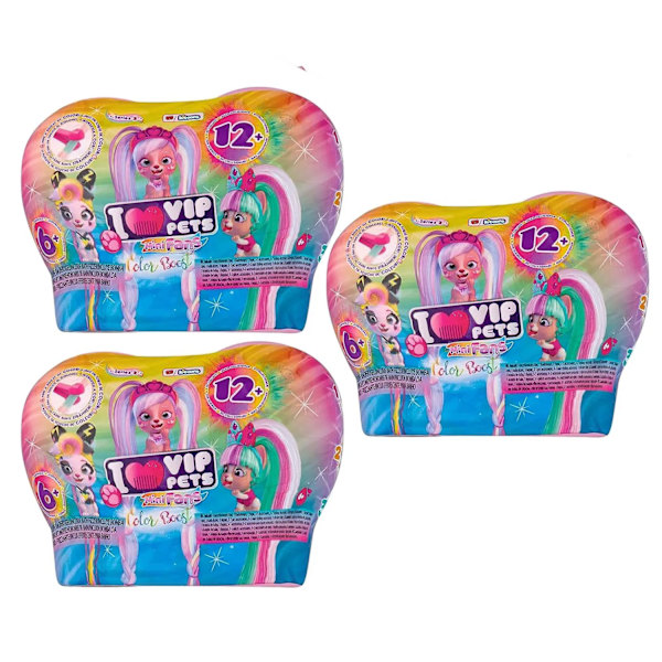 Original I Love VIP Pets Pet Mini Fan Series Mini Fan Presenter för barn C Randomly three