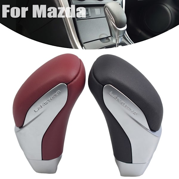 För Mazda 3 BK 2007 2008 2009 år Läderväxel växelspaksspak Gaitor Automatisk växellåda-Krom Chrome