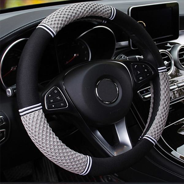 (Beige)Bilrattkåpor Skal Halksäker Sommar Is Silk Biltillbehör Axelskydd Auto Rattskydd Beige