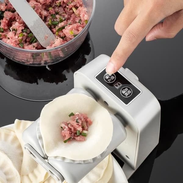 Elektrisk Dumplingform, Elektrisk Dumplingform, Gyoza Maskine, Dobbelt Hoved Rustfrit Stål Dumplingform