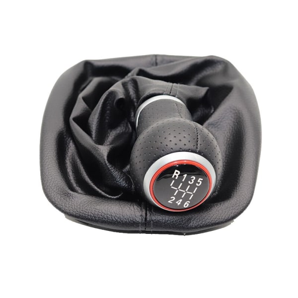 5/6-växlad bilväxelknopp Med A3-ratt 12mm För VW Passat B5 B5.5 1998-2004 B5 FL (00-05) 3B B5 3B2 3B5 1996-2000-6 HS-020 svart linje 6  HS-020 black line
