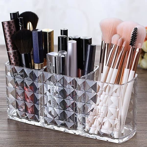 Kosmetik organizer, 3-rums makeup opbevaring.