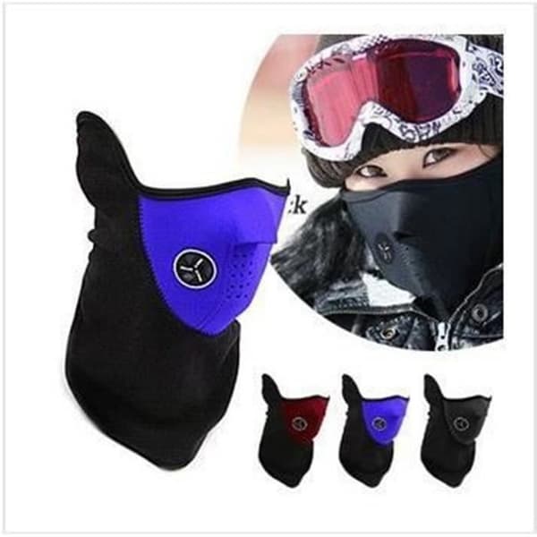 Fleece halsedisse til ski/motorcykelmaske x 2 (Sort)