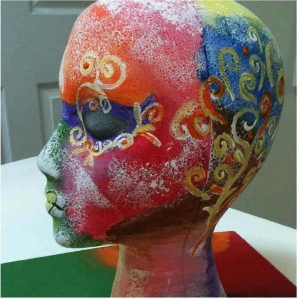 Polystyrenhode, Styrofoam-hode, Skumhode, Stylinghode, Mannekeng, Mannequinhode, Parykkhode