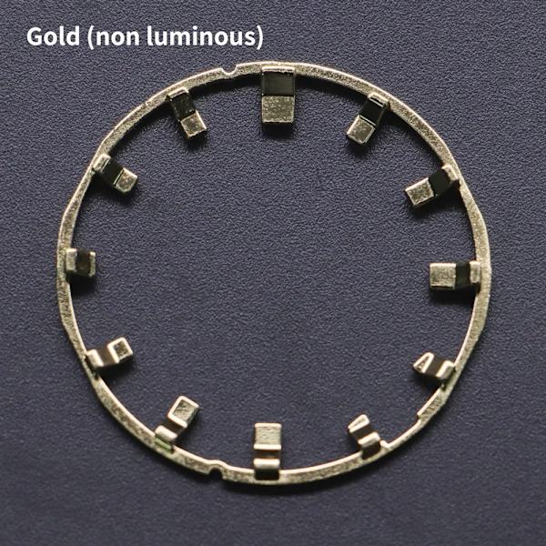 För GA2100 GA2110 Luminous Hour Marker Dial Watch Pointer Scale Ring Index Modification Dial ga2110 Watch Mod Kit Tillbehör Gold No Luminous