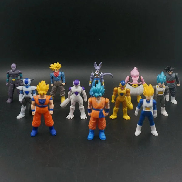 Bandai Äkta DRAGON BALL Super Saiyan Son Goku Vegeta IV Frost Frieza Trunks Beerus Majin Buu Hit Action Figurmodell Leksaker Frost