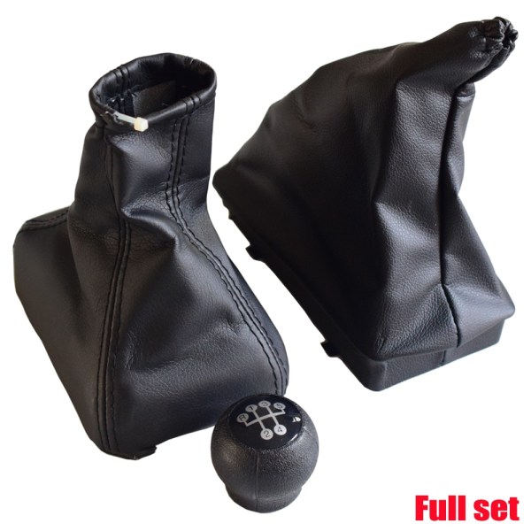 För OPEL CORSA C (01-06) TIGRA B (04-12) COMBO C (01-11) Manuell 5-växlad växlingsknopp Läder Damask Boot Cover Handbroms Case-Combo 3st Combo 3Pcs