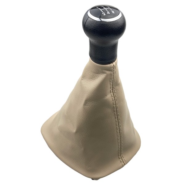 För Volkswagen VW Passat B5 B5.5 1998 1999 2000 2001 2002 2003 2004 2005 Växelspaksknopp Med kragar Spak Växel damask Boot-5 Speed Beige A 5 Speed Beige A