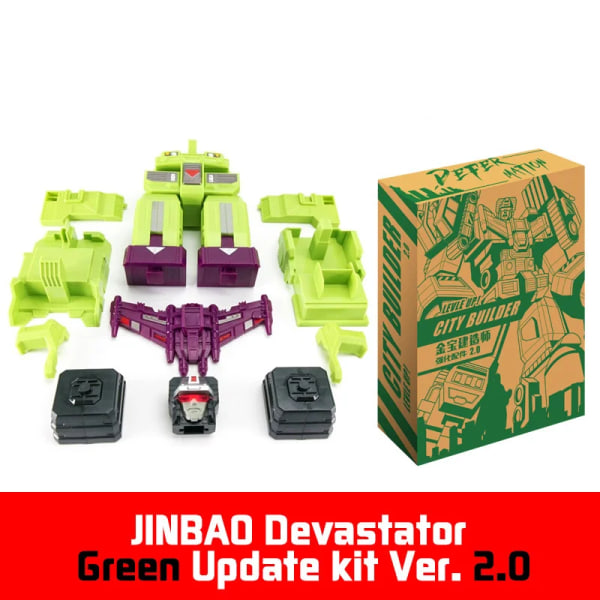 Jinbao Devastator Update Kit Parts Ver 2.0 G1 GT Transformation Action Figur Leksaksmästerverk Filmmodell Deformation Bilrobot green 2 with box