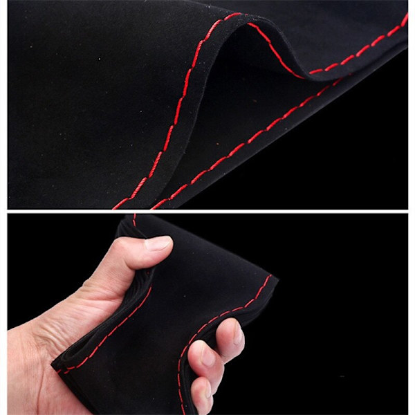 (CA248-BC)Premium pälsrattkåpa Cover Case Halkfri mocka Matt läder Flätning för ratt CA248-BC