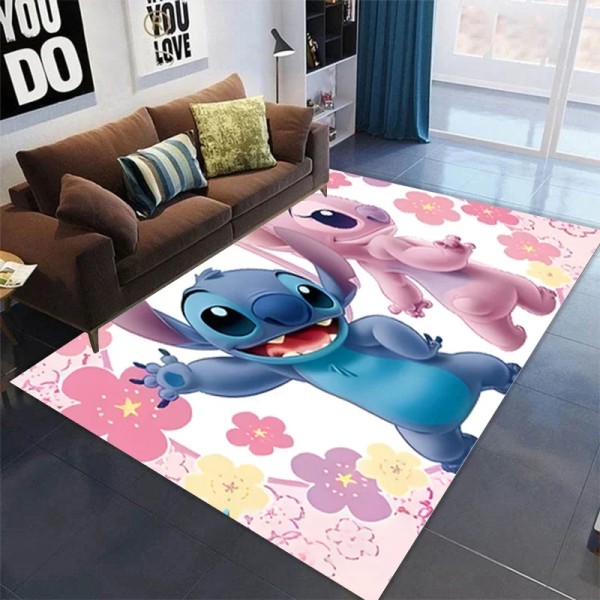 Stitch Disney Matta Ny printed Vardagsrum Sovrumsmatta Kreativ Tecknad Anti-halk Barn Krypmatta Heminredning STITCH-1 120X160cm