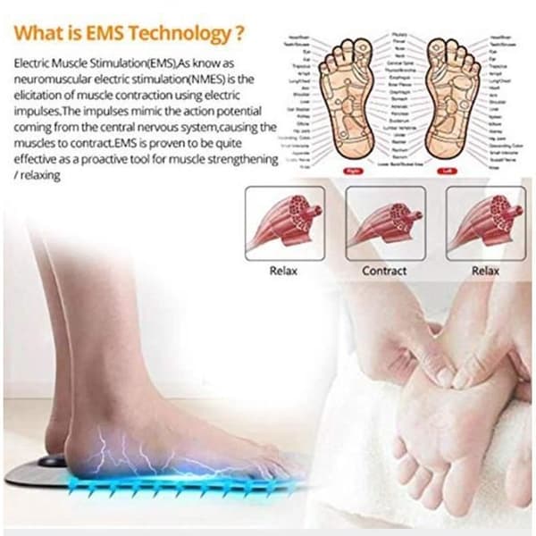 ZGEER Elektrostimulerende fodmassager - EMS - Blodcirkulation - Bærbart og foldbart design