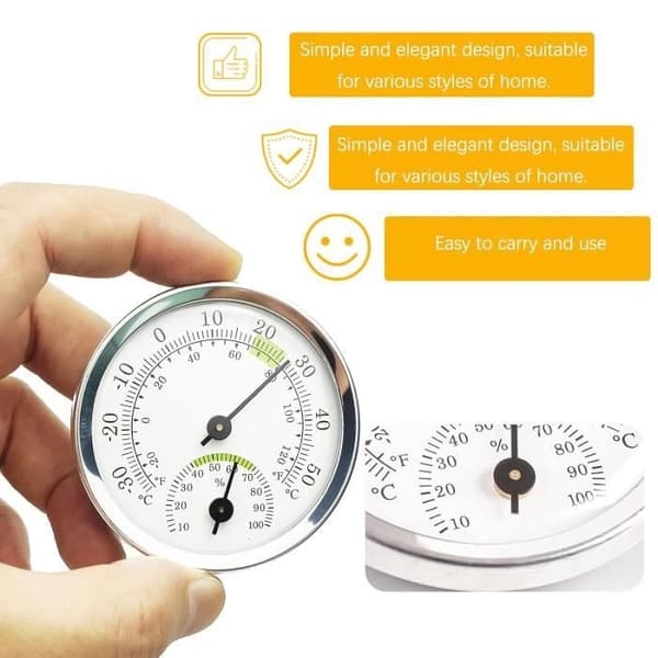 Hygrometer Termometer, Indendørs og Udendørs Termometer, Fugtighedssensor, Indendørs Hygrometer, Analog Hygrometer