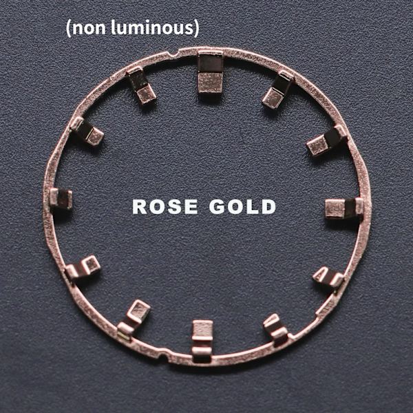 För GA2100 GA2110 Luminous Hour Marker Dial Watch Pointer Scale Ring Index Modification Dial ga2110 Watch Mod Kit Tillbehör Rose Gold No Luminou