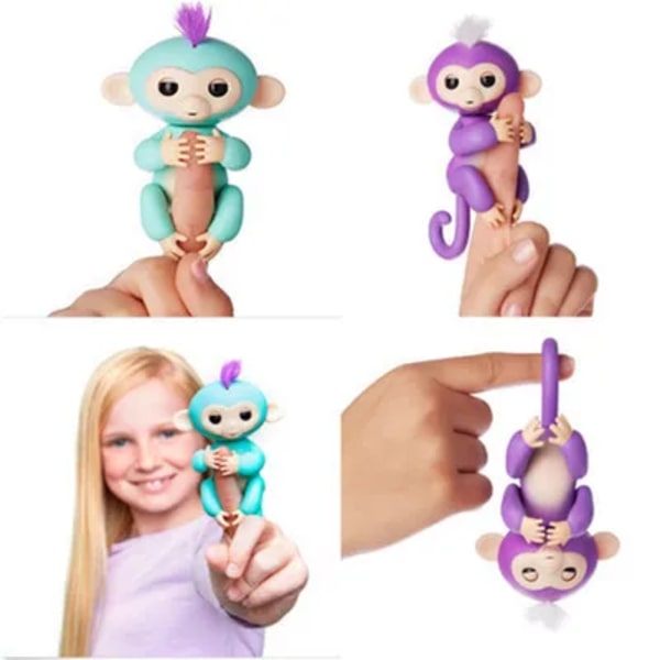 Fingerapa,\r\rElektronisk intelligent taktil fingertoppsapa barns dekompressionsleksaker för vuxna DEEP BLUE