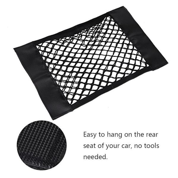 (Sort) Opbevaringspose - GIGICIAL - Sæt med 2 - Polyester - 40 x 25 cm - Sort black