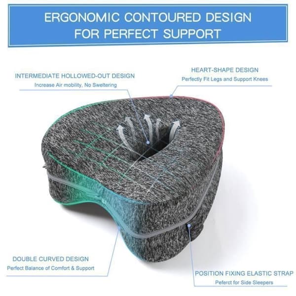 Ortopedisk pute - Memory foam - Medium komfort - Vaskbar - Asymmetrisk