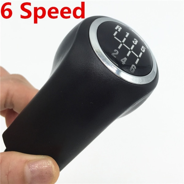 5/6-växlad för Opel ASTRA H Växelspaksknopp Spak Damask Stövel Parkeringshandbromsgrepp Cover case Car Styling-6-växlad växelknopp 6 Speed Gear Knob