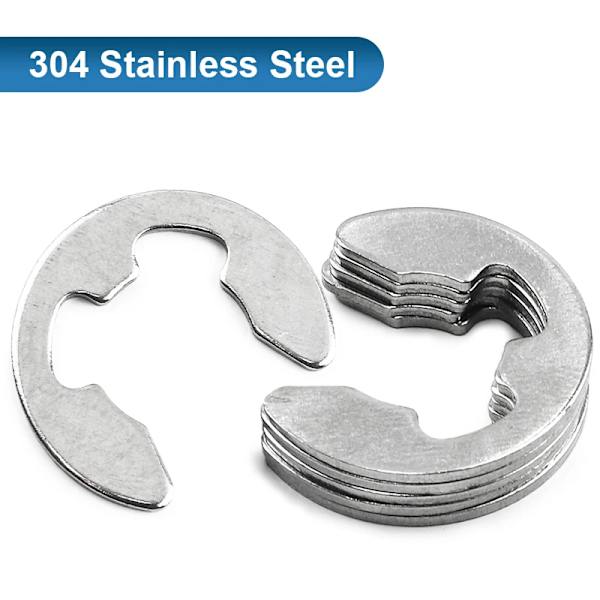 HOWSHENG 20-200 st E-klämmor Circlips brickor M1.2 M1.5 M2 Rostfritt stål Kolstål C-typ Extern låsring för maskiner 304 Stainless Steel