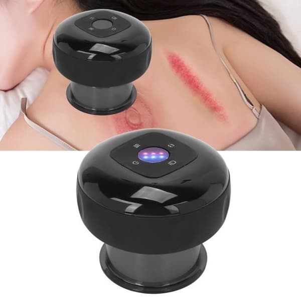 Professionel Elektrisk Cupping Massageapparat Kopper Terapi Sugekopper til Smertelindring Sort ZER