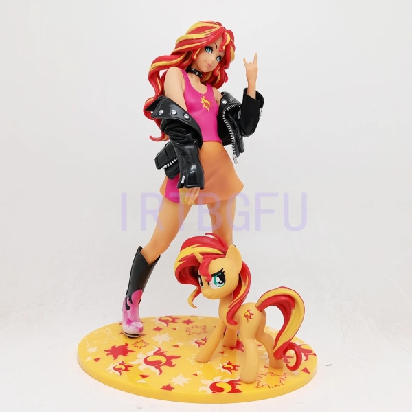 20-25cm My Little Pony Princess Celestia Twilight Sparkle Pinkie Pie Japansk anime PVC Action Collection Modellleksaker för barn Sunset Shimmer