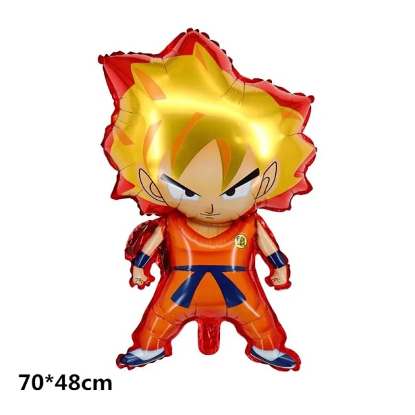 6st/ set Dragon Ball Z Anime Figur Folie Ballong Barn Födelsedagsfest Tillbehör Baby Shower 32I Antal Globos DIY Party Dekoration 6Pcs-Number-1