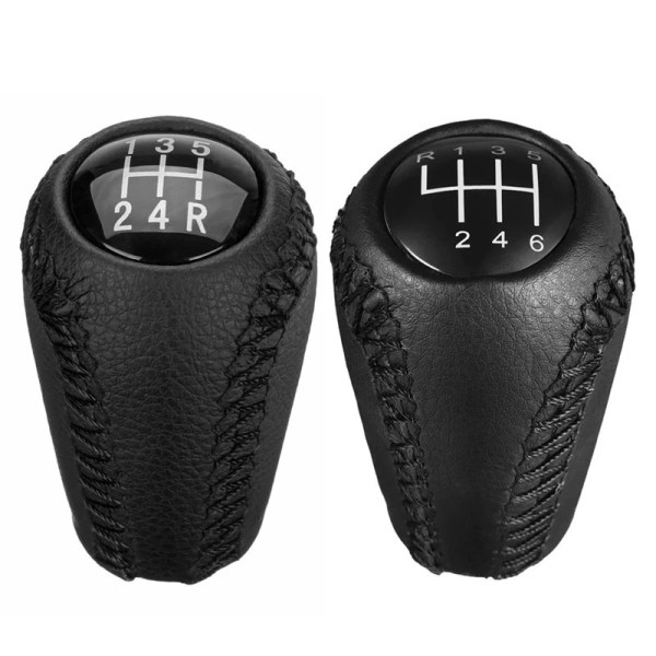 Läder 56Speed Växelspaksknopp för MAZDA 3 BK BL 5 CR CW 6 II GH CX-7 ER MX-5 NC III MT Växelknopp Shifter Arm Stick Headball Pen-6-Speed 6-Speed