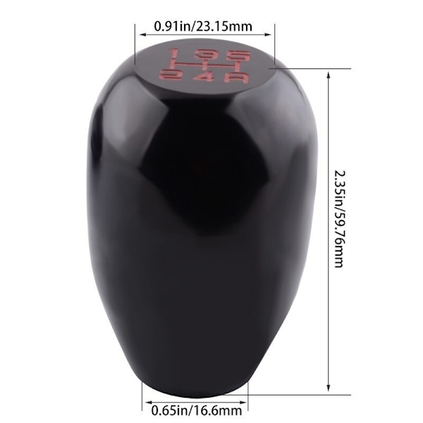 Universal Aluminium Racing 5-växlad bilväxelspak Manuell byte Växelspaksknopp Växelspaksknopp-röd Red