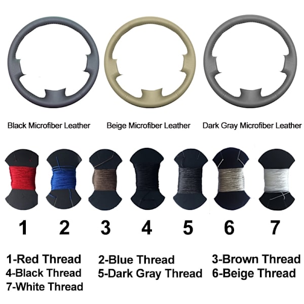 (Drown Thread) Cover för bil till Subaru Forester 2005 - 2007 Outback Legacy 2005 - 2007 Fläta på ratten Volant 2006 Drown Thread