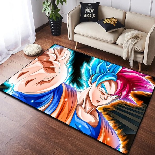 Dragon Ball Son Goku Super Saiyan Mattor Badmatta Halkfri Anime Cartoon Style Bejīta Kudde Absorberande matta Heminredning Present LZ28 60x90cm